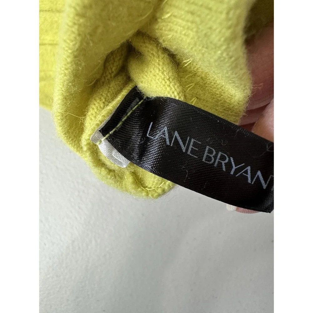 Lane Bryant Touch Gloves Size L Wool blend Chartreuse Lightweight